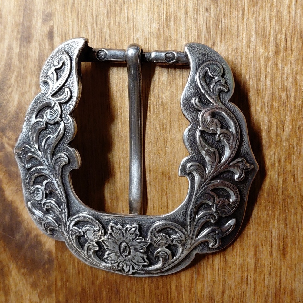 Ornate Silver Belt Buckle